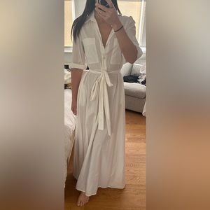 Goop white shirt dress